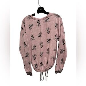 Disney Sweatshirt Women's MediumPurple Mickey Mouse Long Sleeve Drawstring Adult